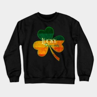 St. Patrick's Day Lucky Shamrocks Clover Design Crewneck Sweatshirt